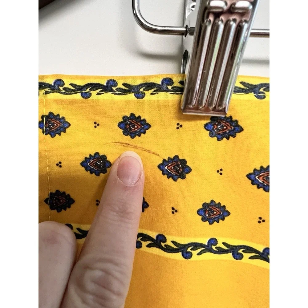 VTG La Cigale Provence France Yellow Cotton Table Runner Sunflowers Lavender